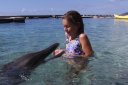 Sarah and dolphin, 05/00
