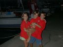 Sarah, Dan and Hannah arrival St Lucia, 12/99