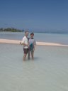 Simon and Bob, in Blue lagoon, Rangiroa, 05/00