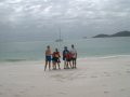 Wet and windy in Whitehaven beach, Whitsundays, 08/00